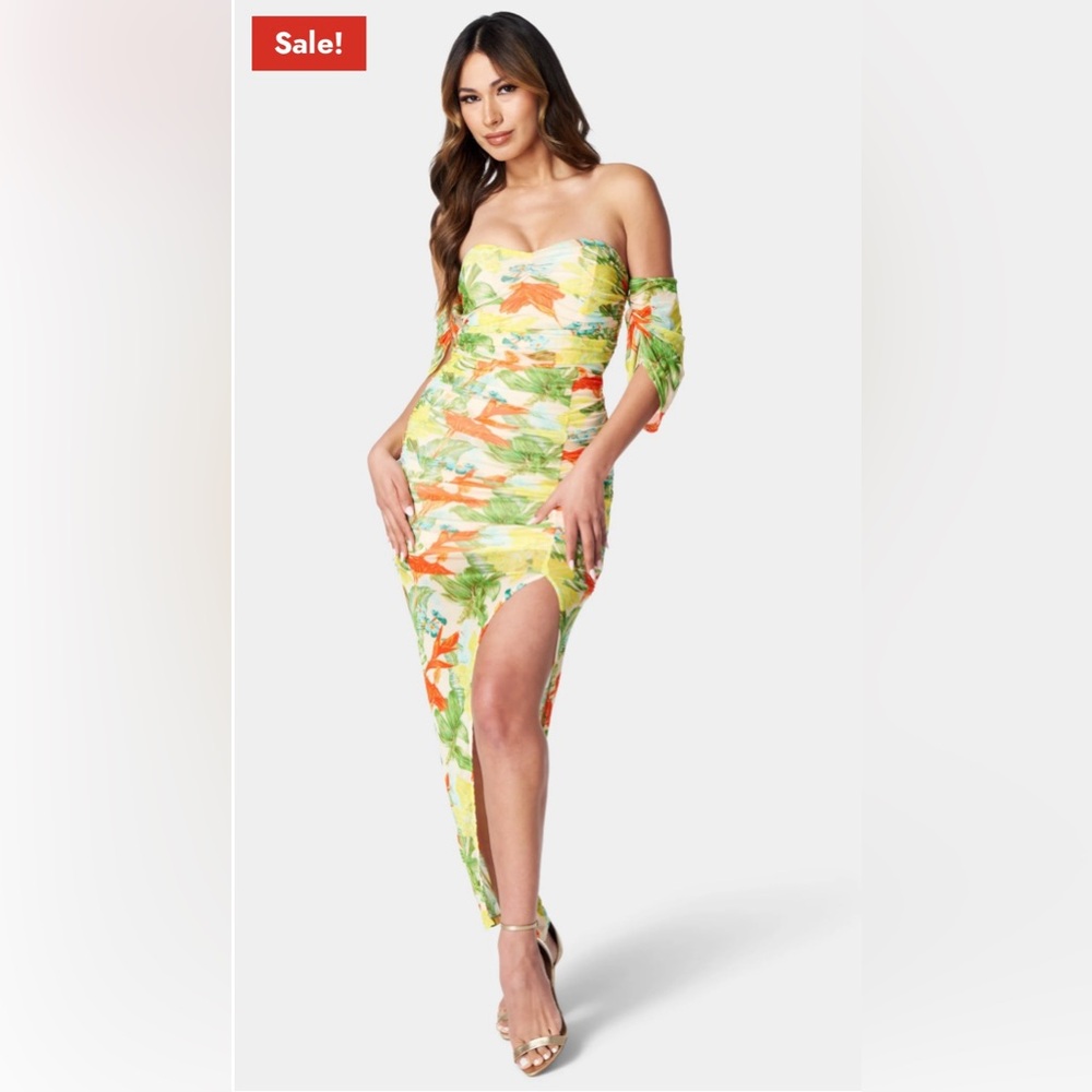 Beautiful tropical mesh dress from Bebe